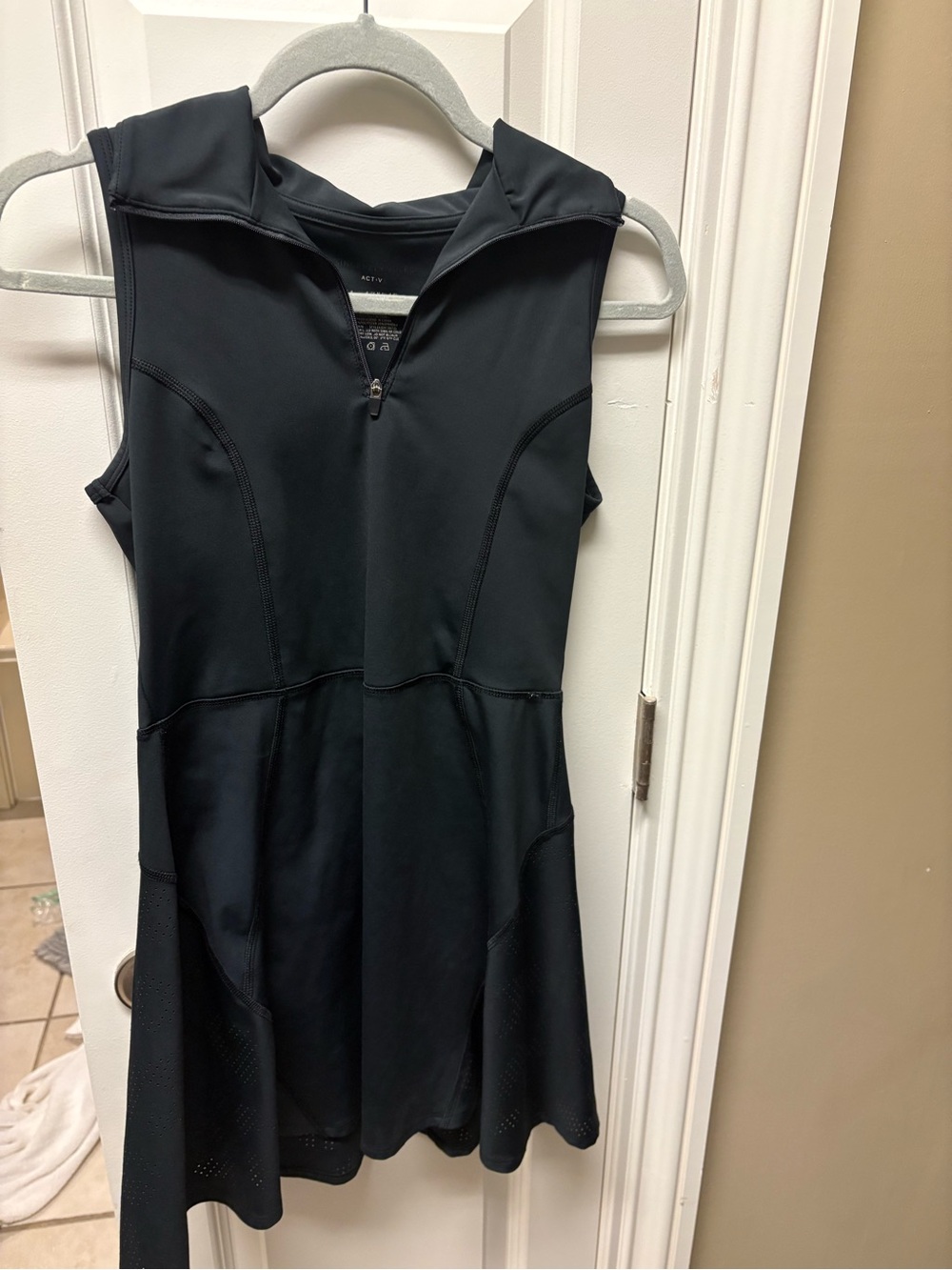 Sincerely Jules Black Sleeveless Zip-Front Mini Dress